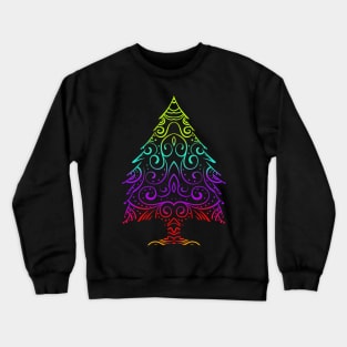 Colorful Ornament Christmas Tree For Christmas Crewneck Sweatshirt